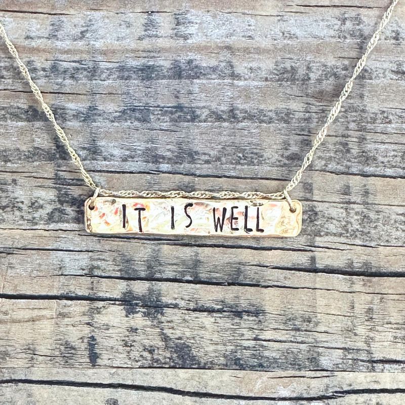 &quot;It Is Well&quot; Necklace
