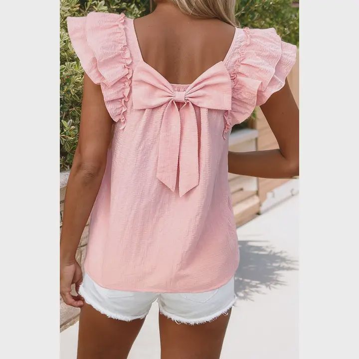 Textured Bow Blouse