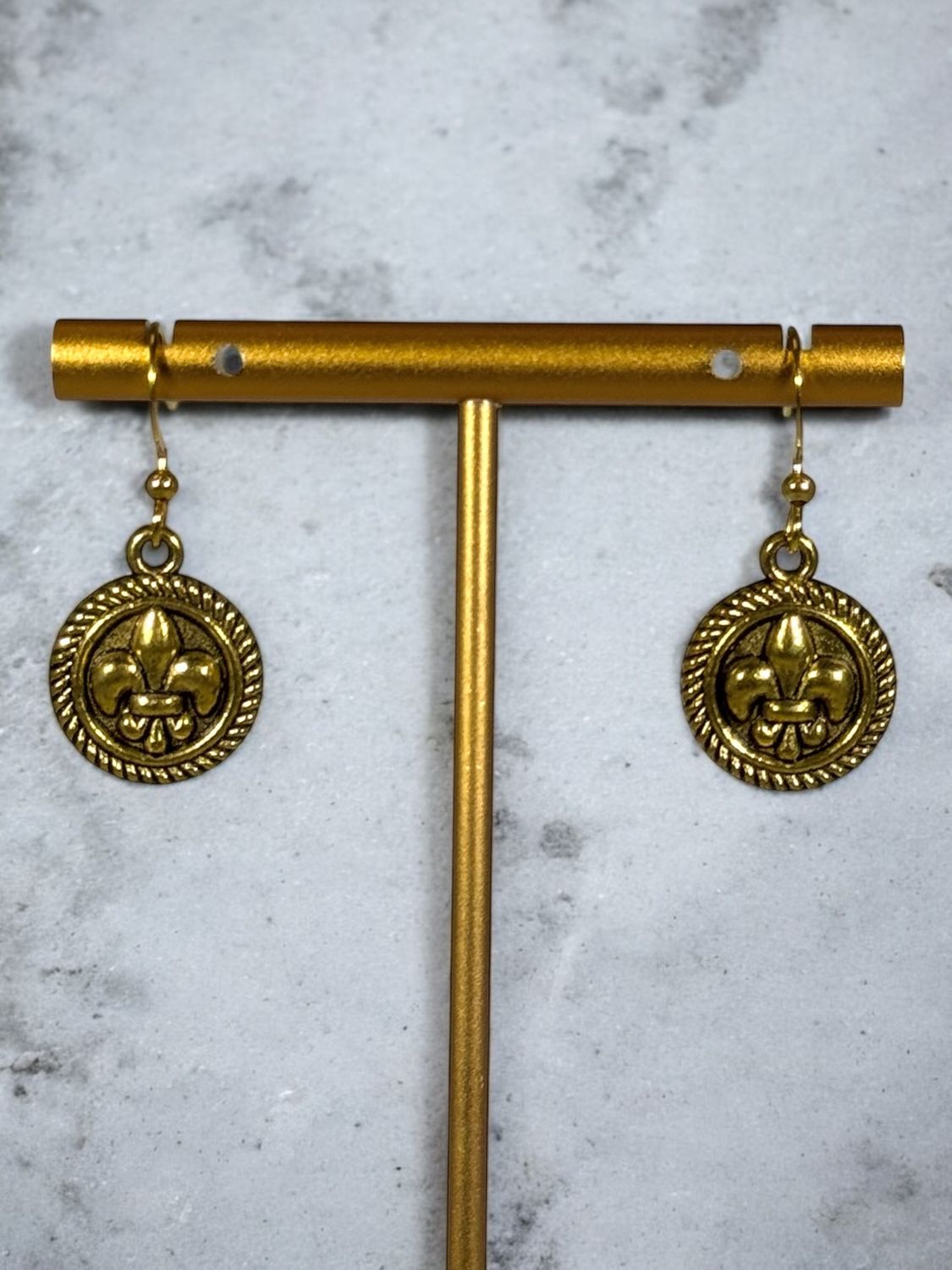 Round Gold FDL Earrings