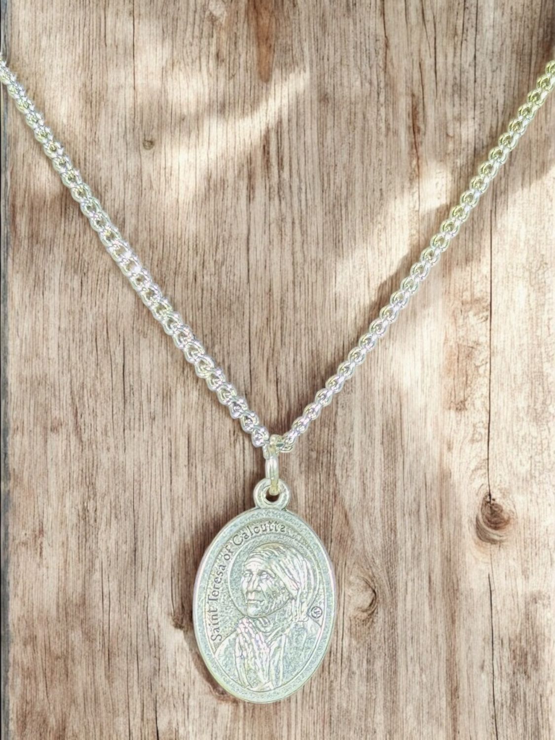 &quot;Pray for Us&quot; Mother Teresa Necklace