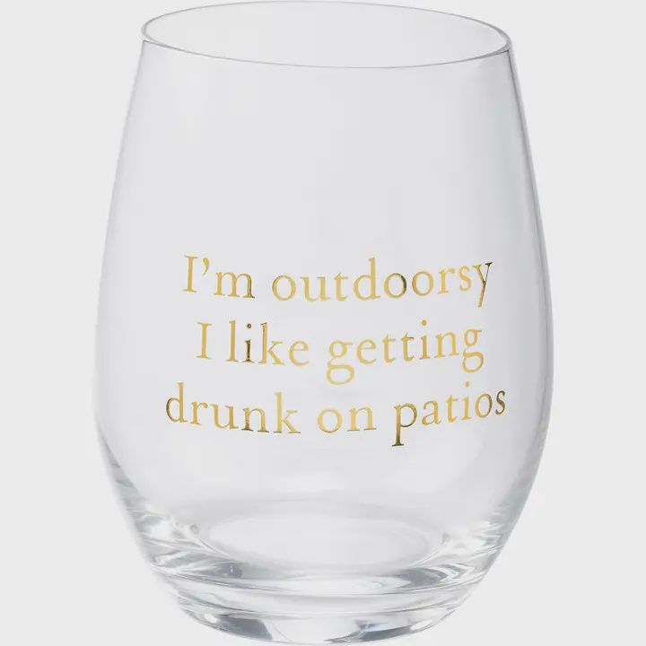 Outdoorsy Wine Glass