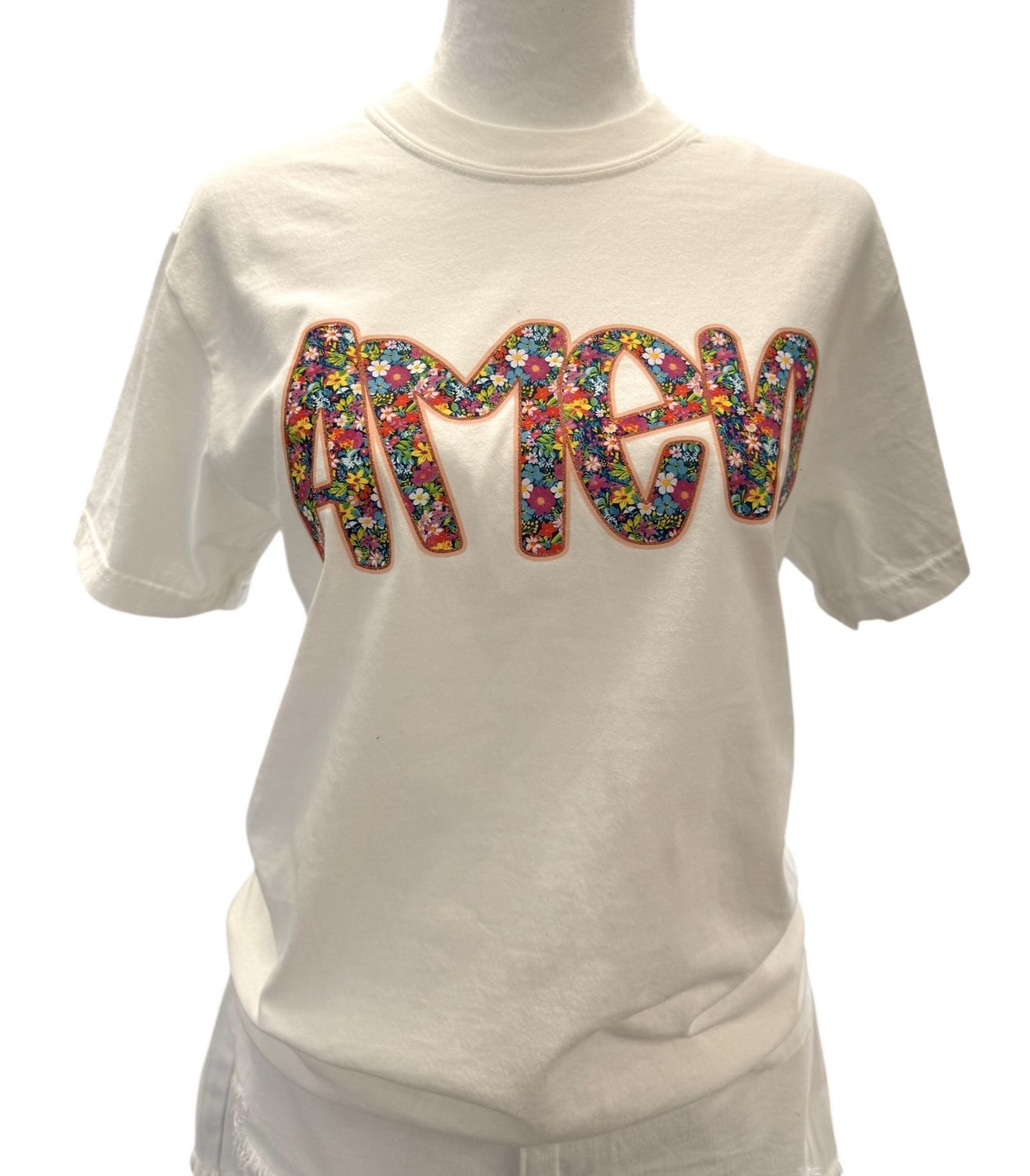 Floral &quot;AMEN&quot; CC Tee