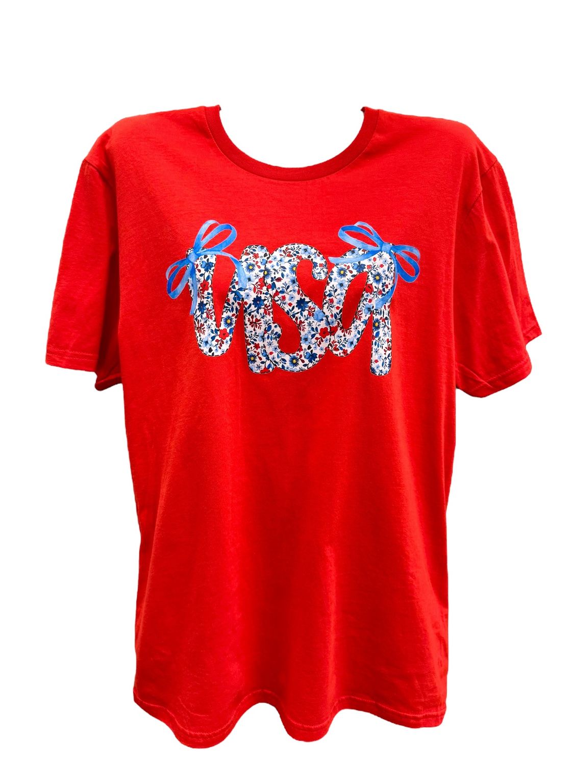 Floral Bow USA Tee