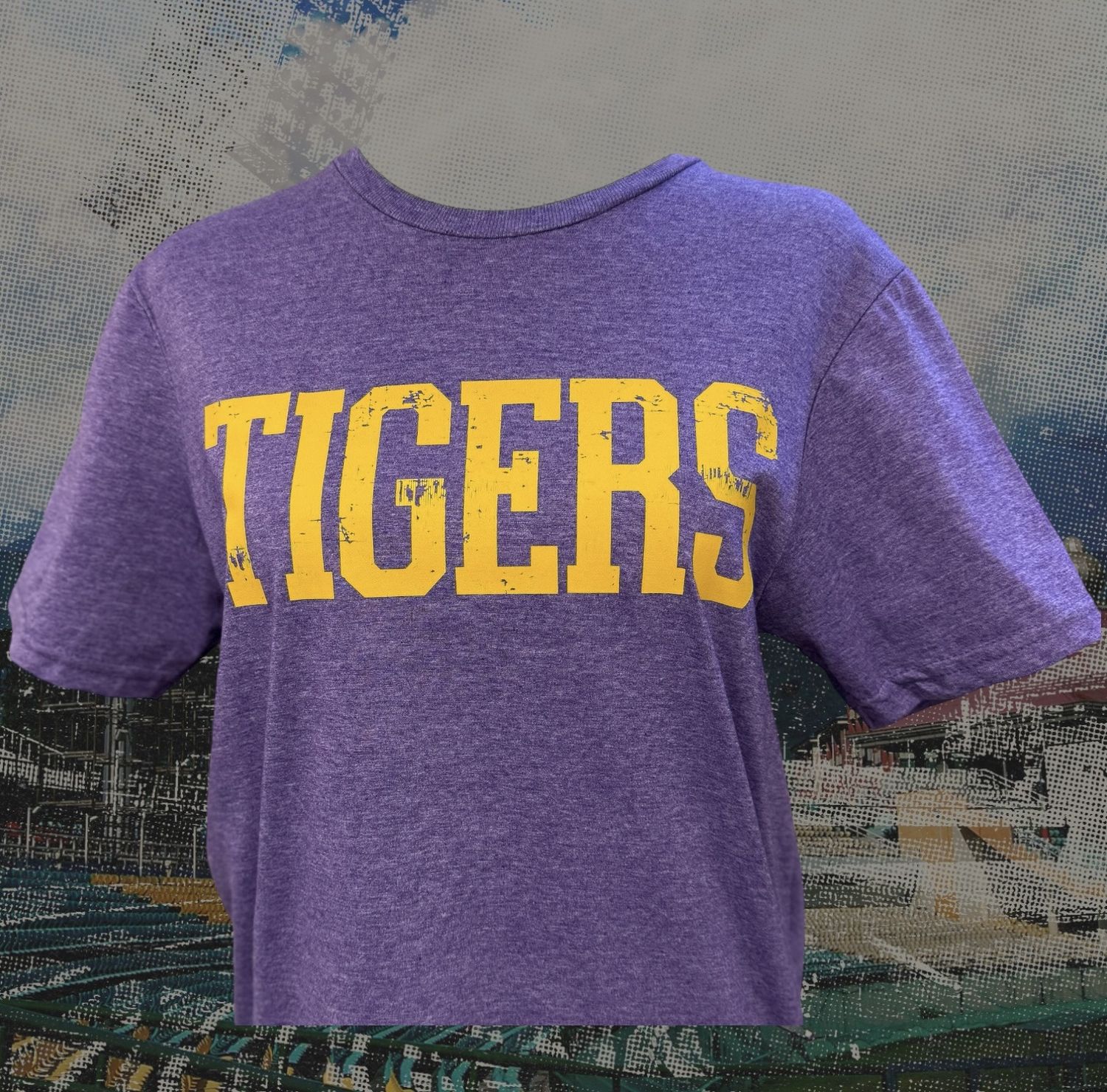 Distressed &quot;TIGERS&quot; Tee