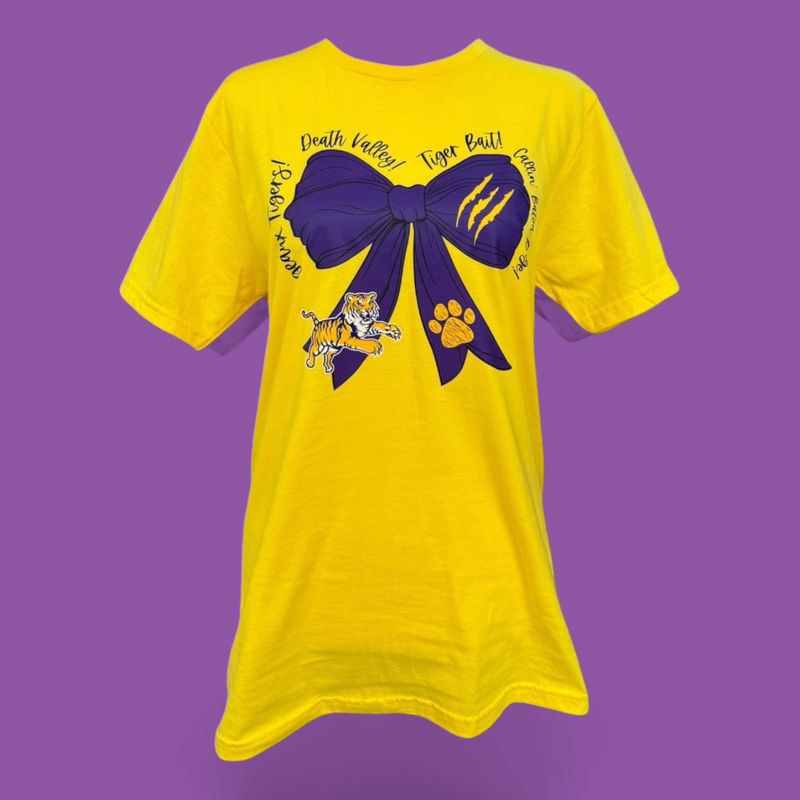 Purple Bow Tee