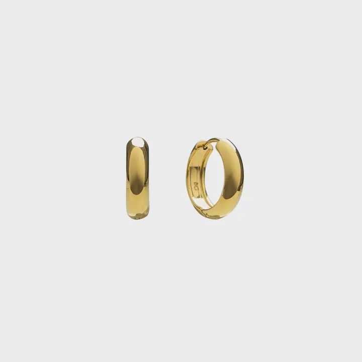 Waterproof 19mm Everyday Gold Hoops
