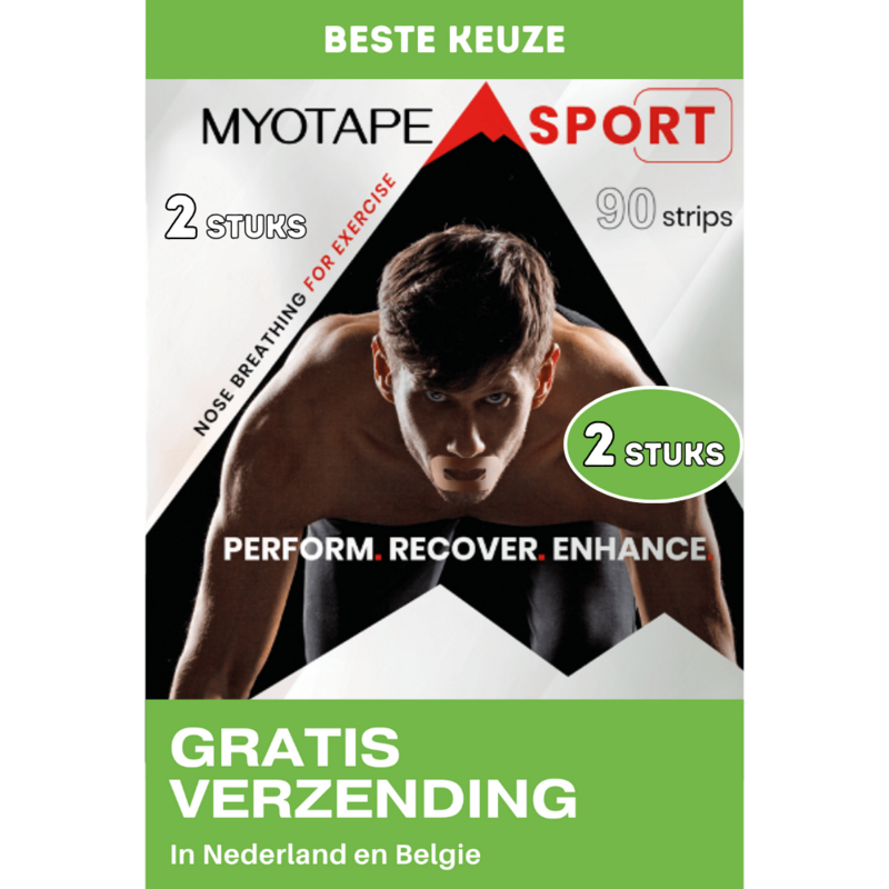 2 stuks Myotape Sport - Oxygen Advantag  90 strips - Neus Ademhaling - Sport Prestatie Verbeteren &amp; Herstellen