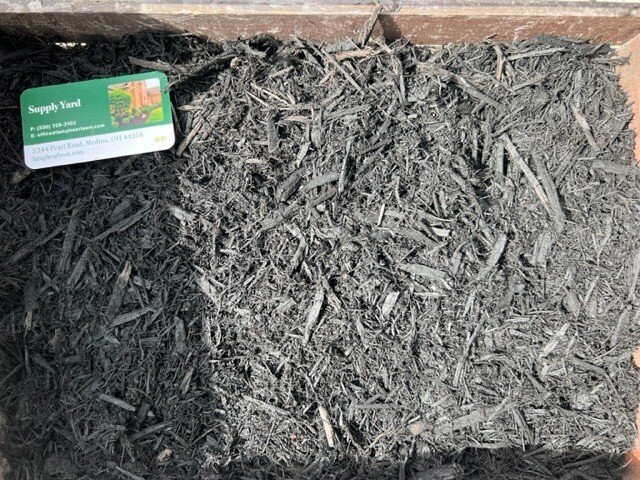 Double Shred Color Enhanced Black Mulch (per yard)