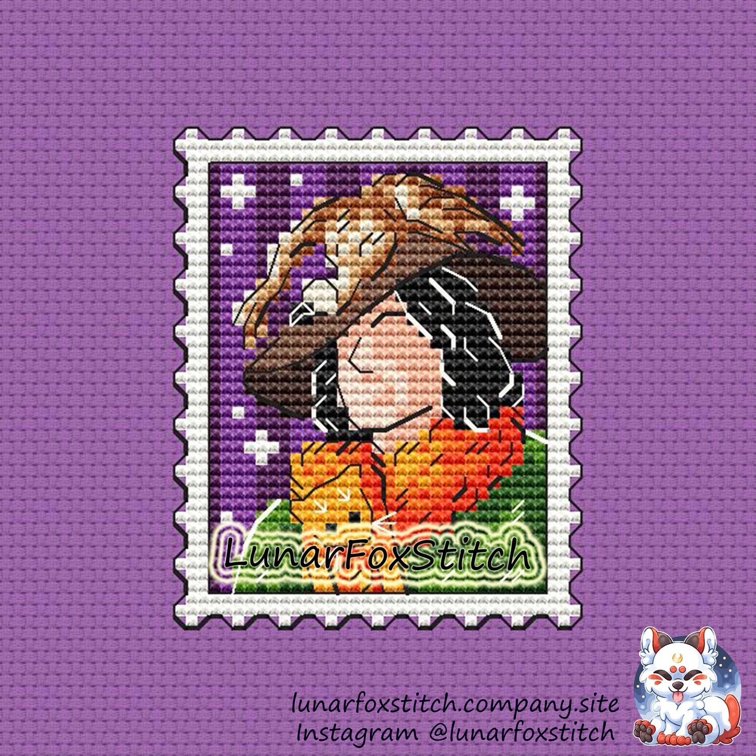 The professor of Potions postage stamp cross stitch pattern