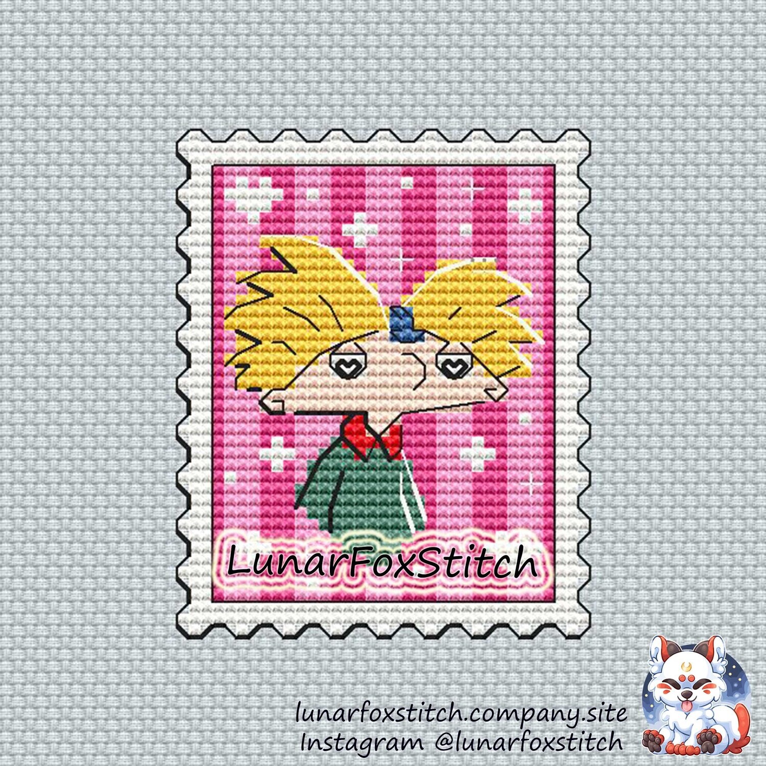 Arnold postage stamp cross stitch pattern