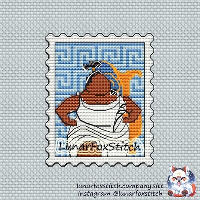 The Muses 4 postage stamp cross stitch pattern