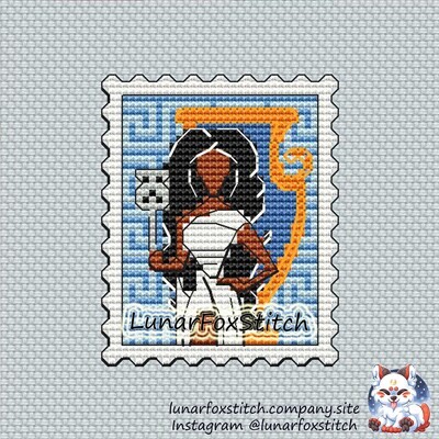 The Muses 2 postage stamp cross stitch pattern