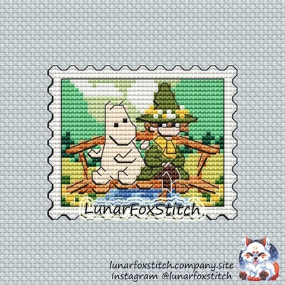 Friends postage stamp cross stitch pattern