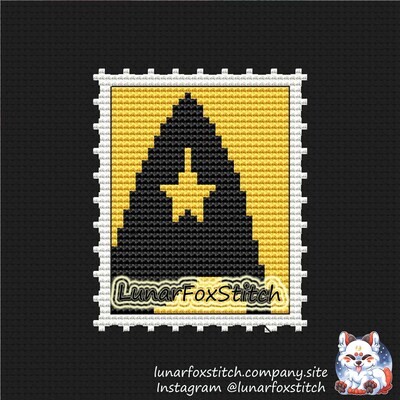 Star postage stamp cross stitch pattern