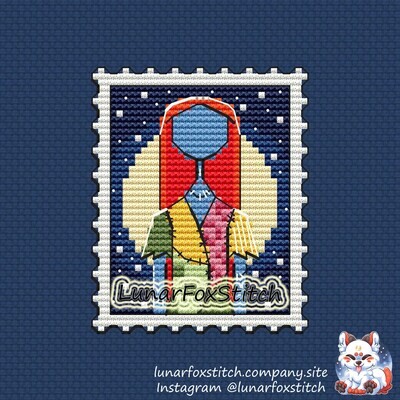 Sally postage stamp cross stitch pattern
