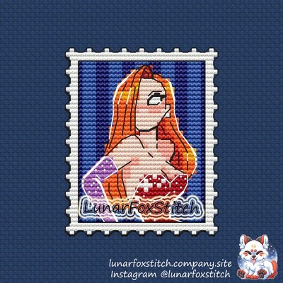 Jessica postage stamp cross stitch pattern
