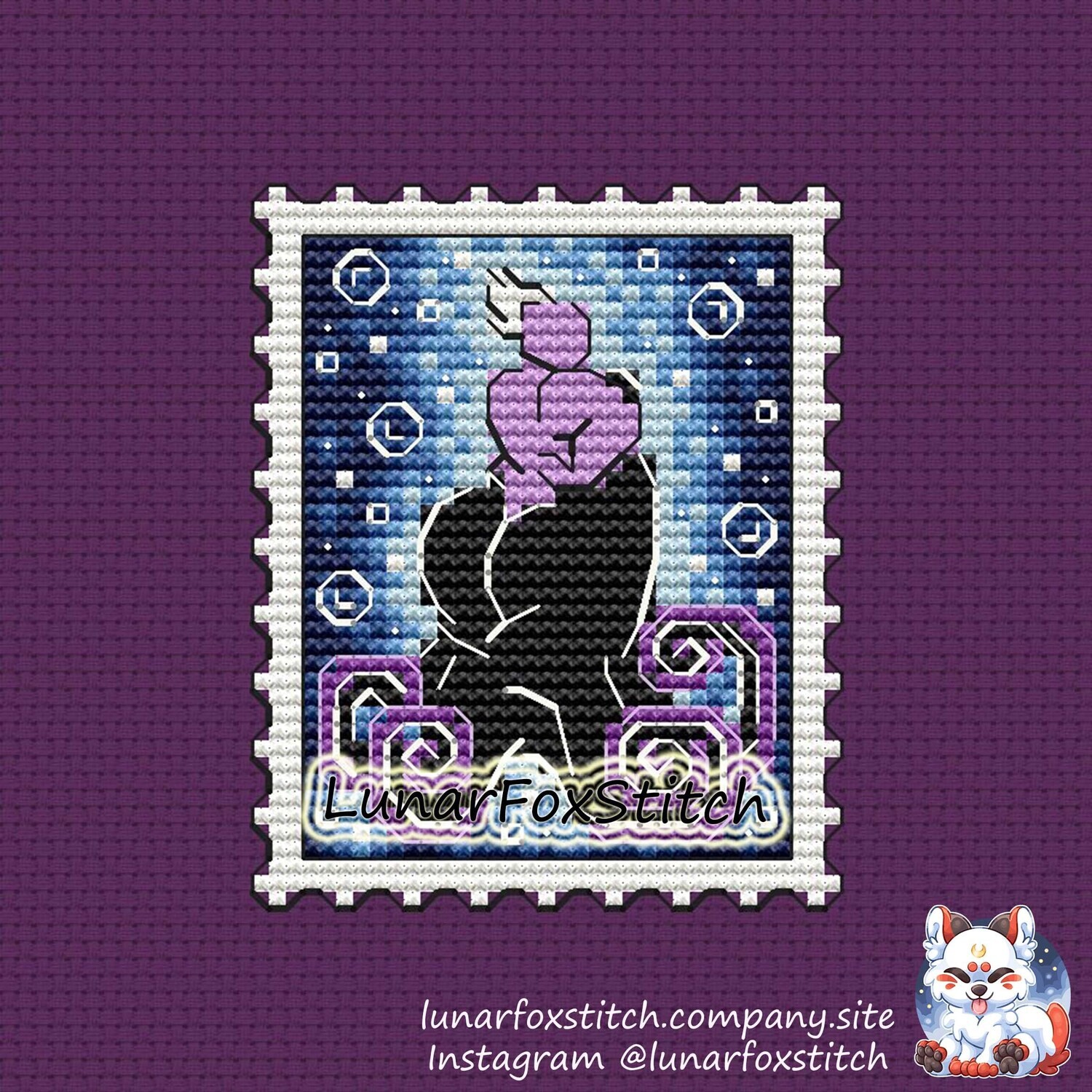 Stamp cross stitch pattern