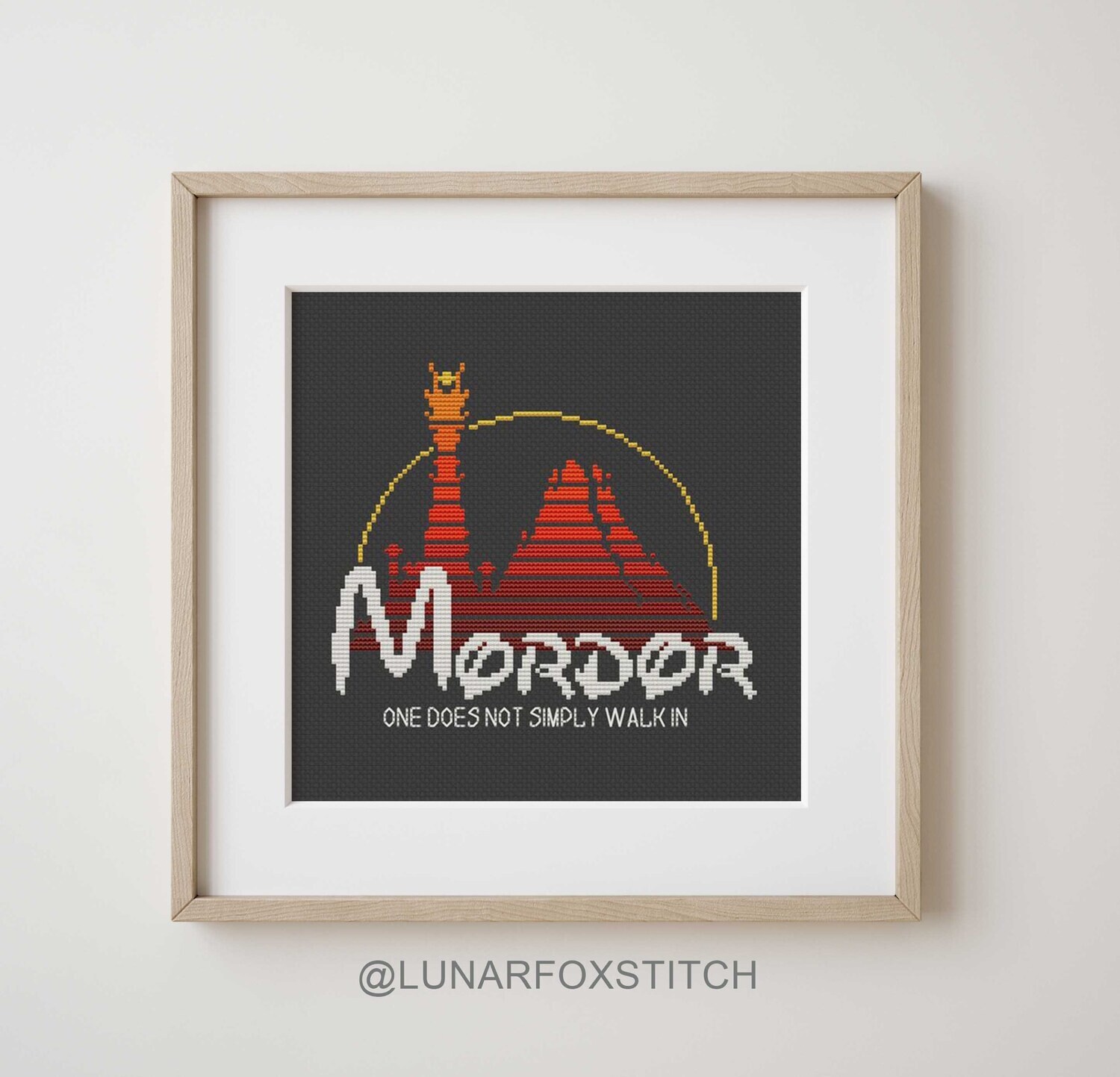 Villain castle cross stitch pattern
