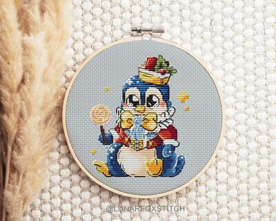 Caramel Penguin cross stitch pattern