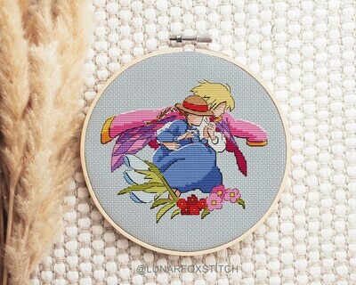 Anime love cross stitch pattern