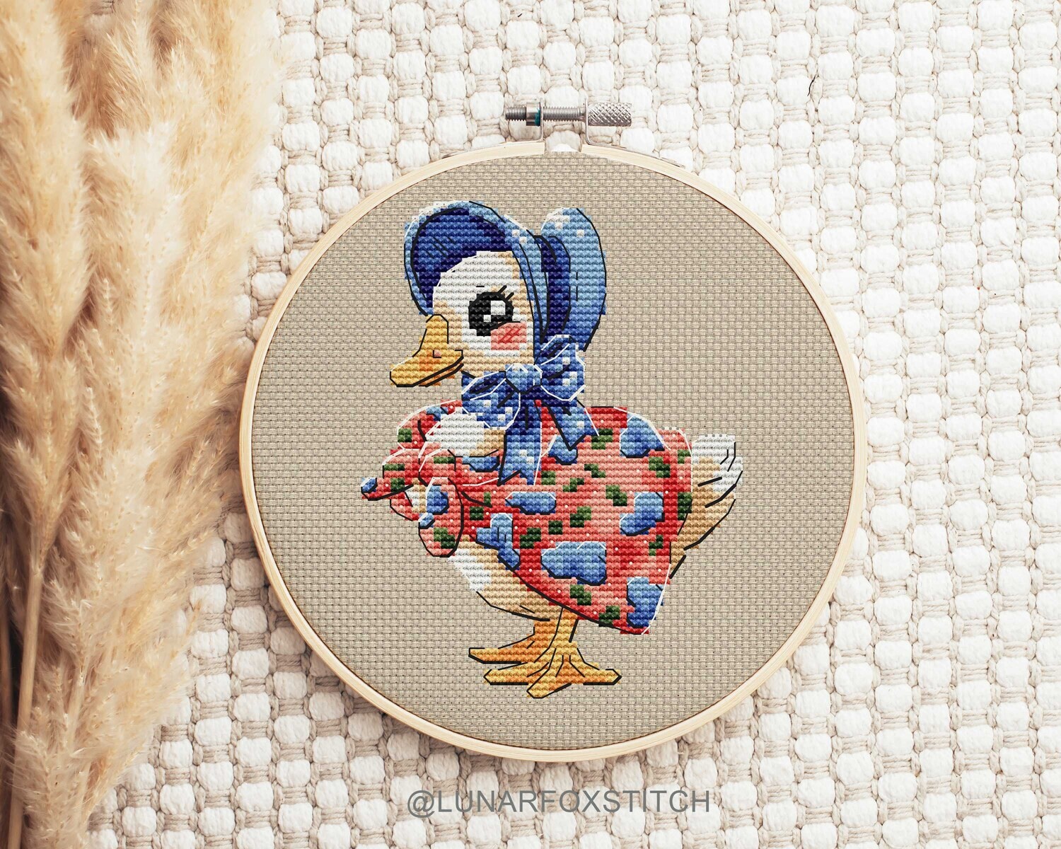 Dear Mrs. Duck cross stitch pattern