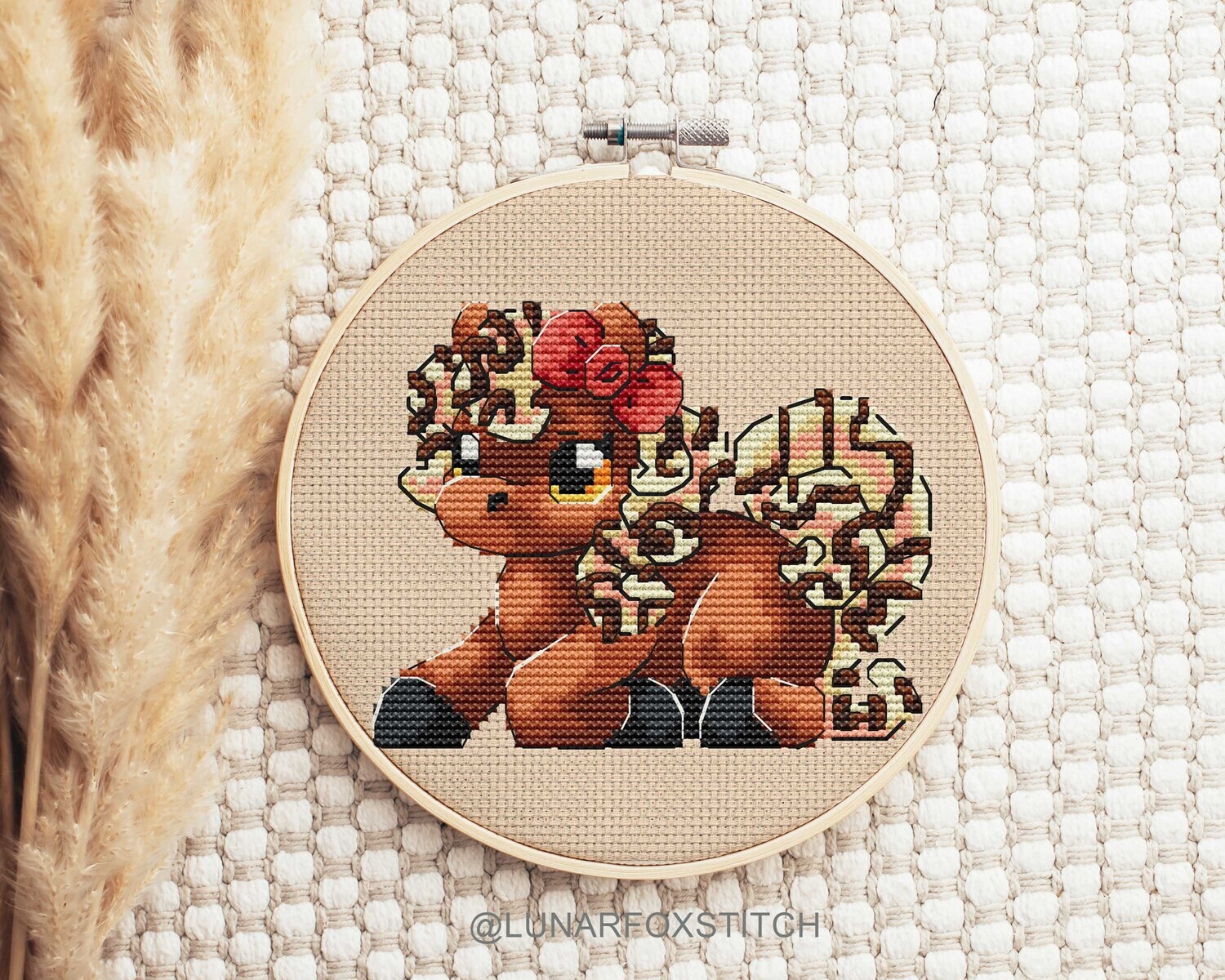 Chocolate Pony Horse cross stitch