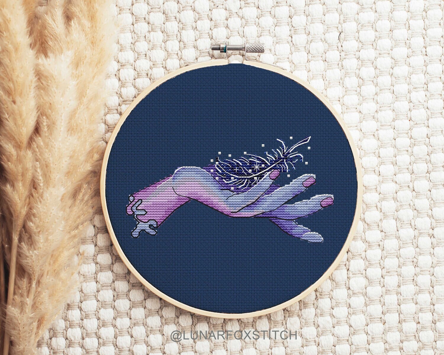 Witch&#39;s hand cross stitch pattern
