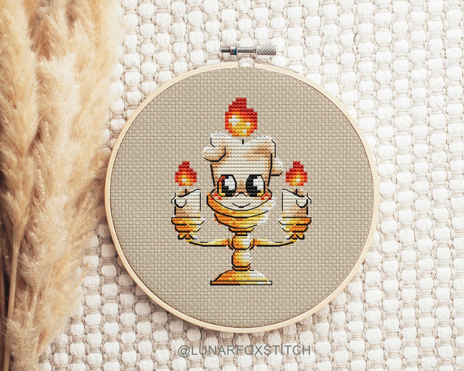 Candle Lamp сross stitch pattern