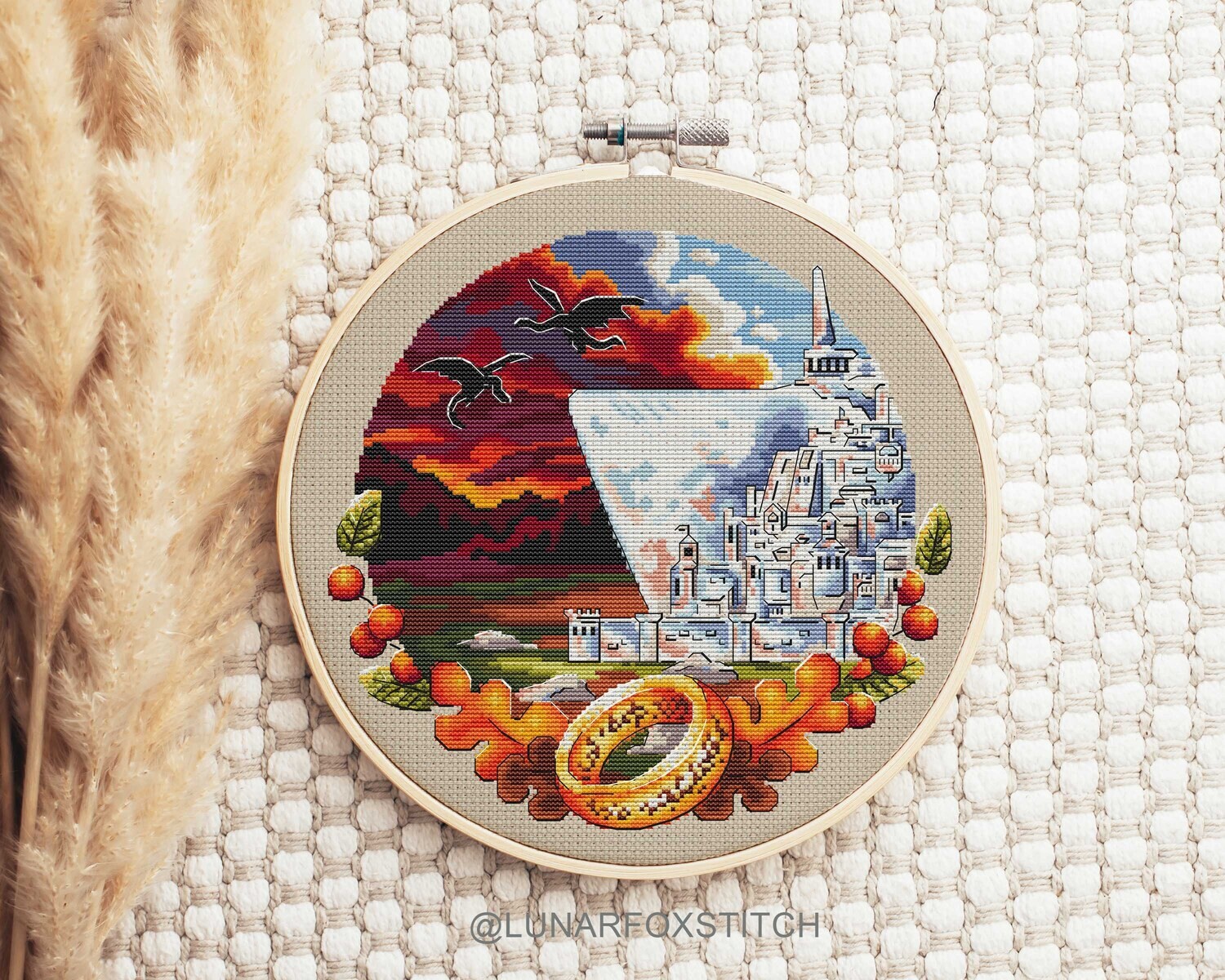 White castle cross stitch pattern