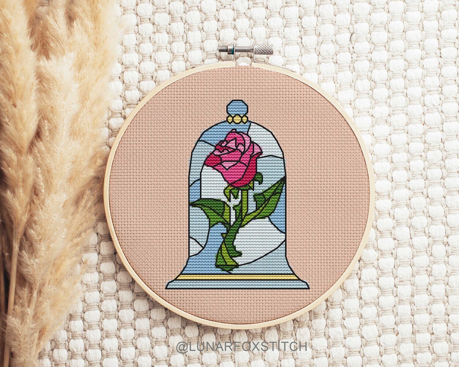 Rose cross stitch pattern
