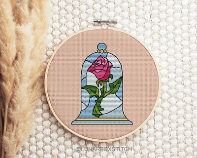 Rose cross stitch pattern
