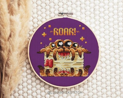 The Monster book cross stitch pattern