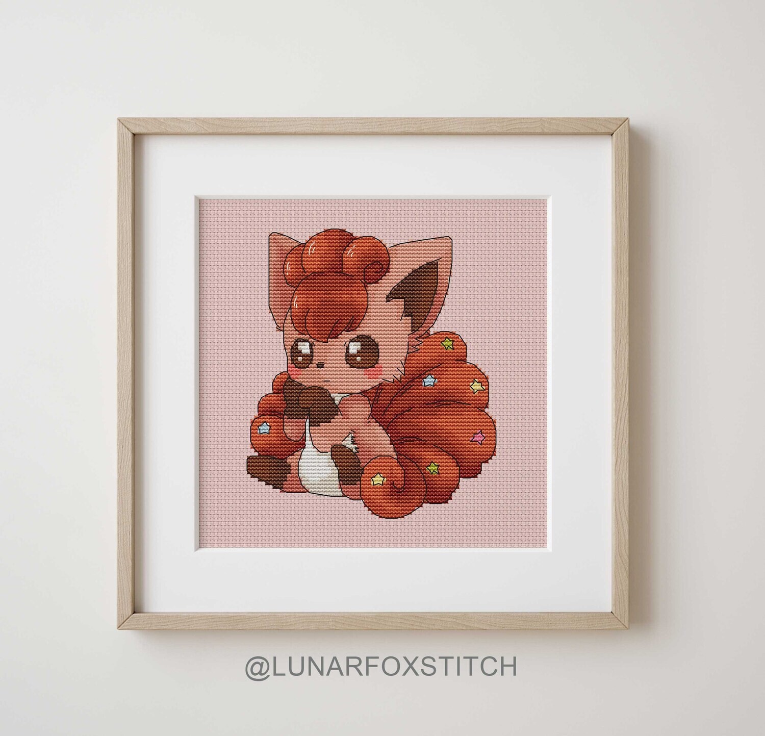 Red fox cross stitch pattern