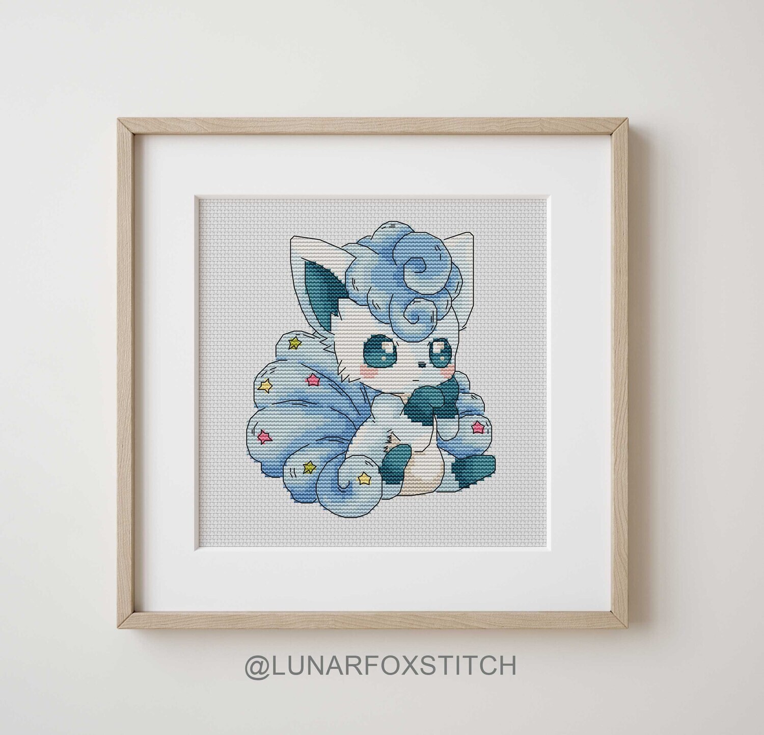 Winter fox cross stitch pattern