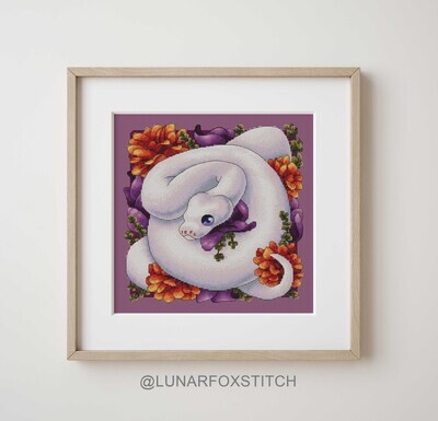 Tenderness snake cross stitch pattern