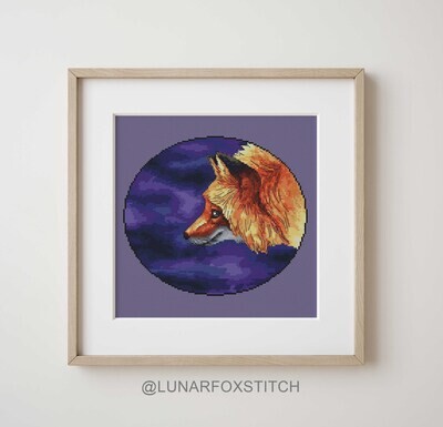 Fox cross stitch pattern