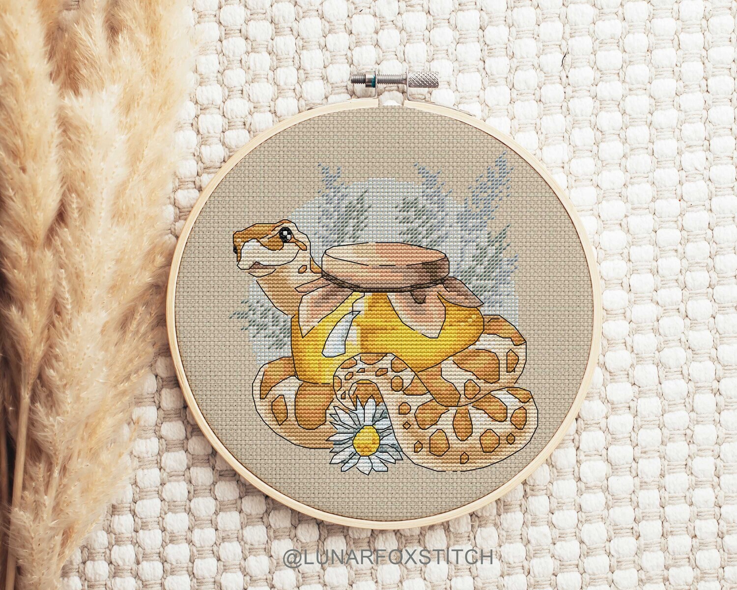 Honey happiness snake cross stitch pattern