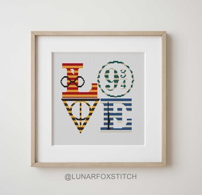 Love magic cross stitch pattern