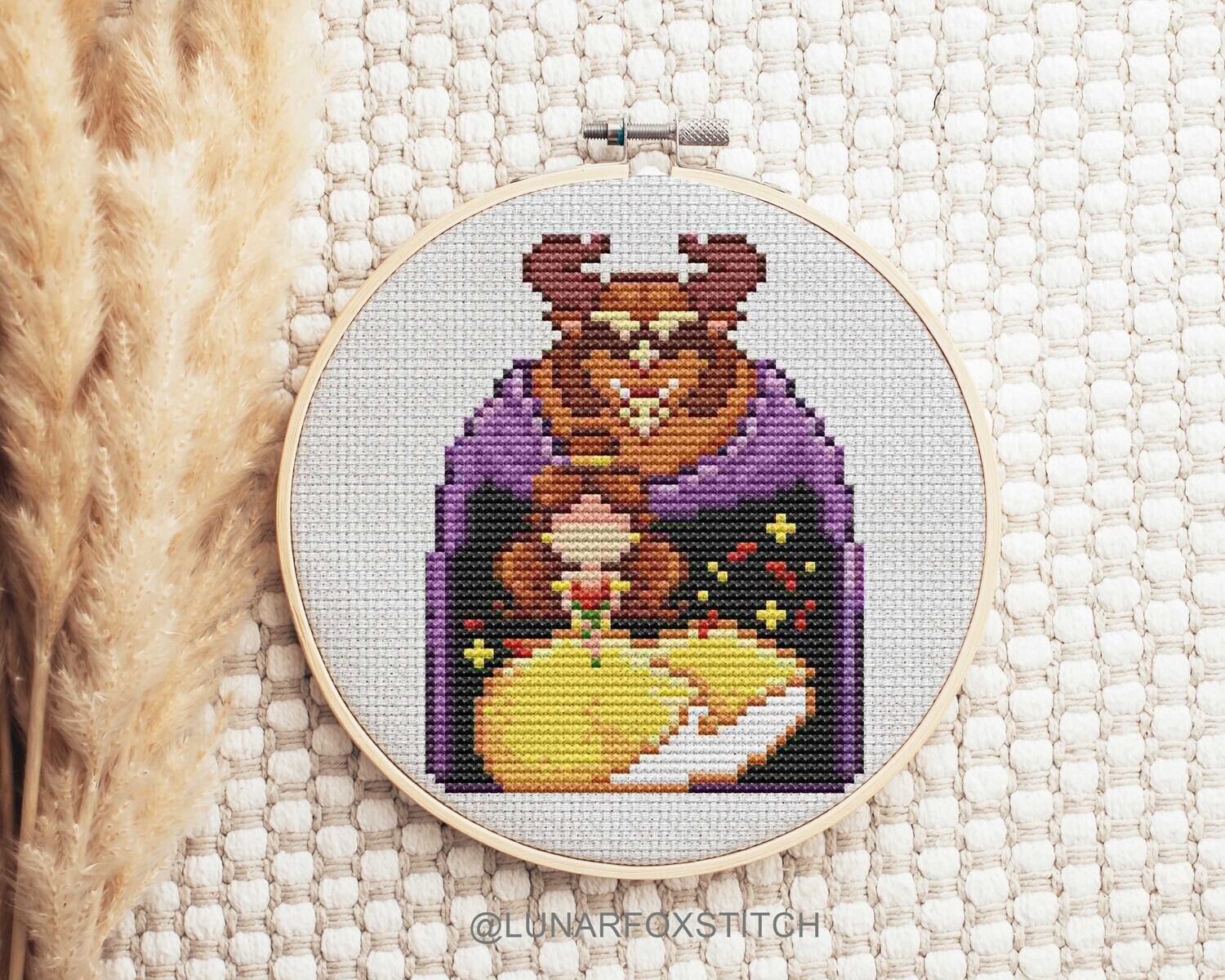 Princess and Beast cross stitch pattern