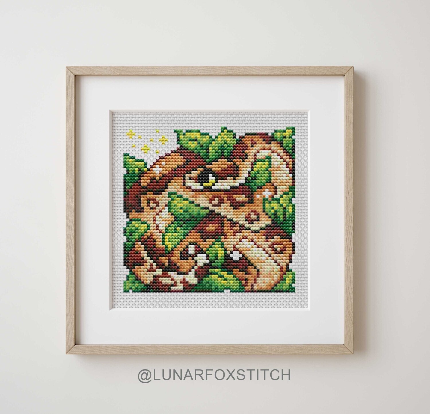 Boa constrictor snake cross stitch pattern