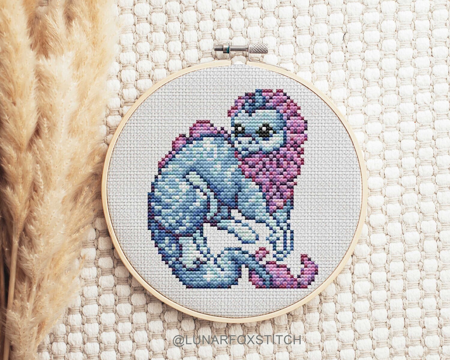 Magic dragon cross stitch pattern