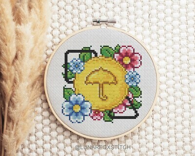 Dalgona Candy Umbrella cross stitch pattern