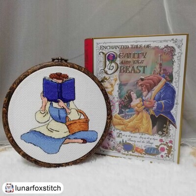 Belle Beauty and the Beast cross stitch pattern