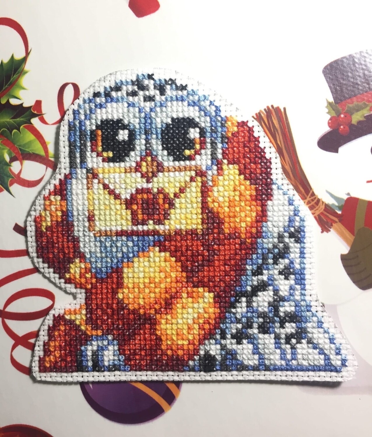 Polar owl cross stitch pattern