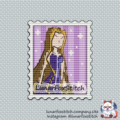 Villain Witch, fairy, Postage Stamp cross stitch pattern