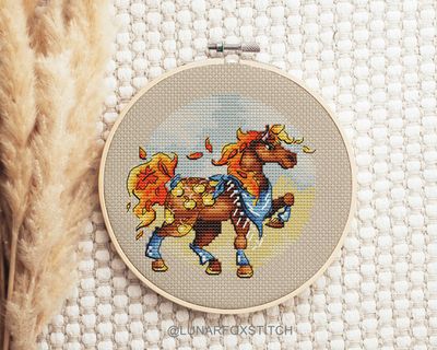 Autumn Horse (Seasons) cross stitch pattern