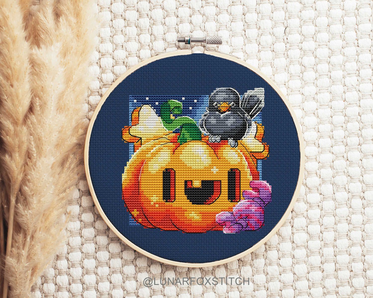 Pumpkin Halloween cross stitch pattern