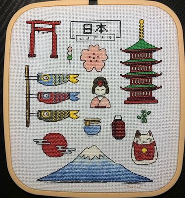 Japan cross stitch pattern