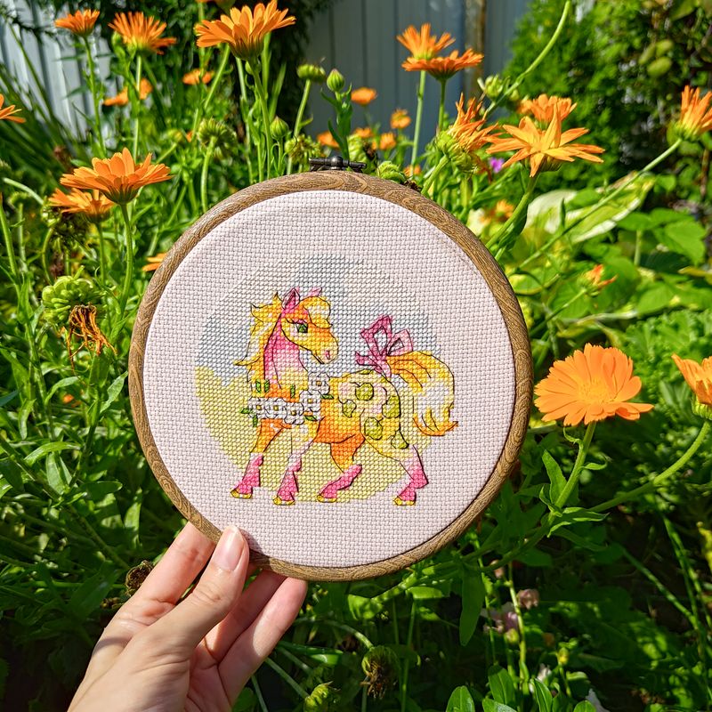 Spring Horse (Seasons) cross stitch pattern
