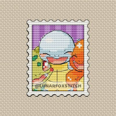 Friends postage stamp cross stitch pattern